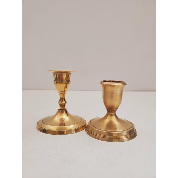brass candlestick holder - vintage brass - candlestick - vintage home decor - - Picture 1 of 10
